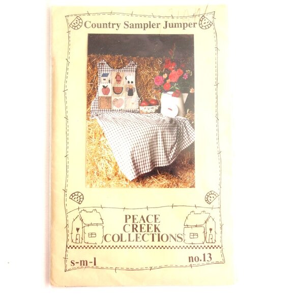 Vintage 1989 Peace Creek Collections Country Sampler Jumper Pattern Adult S-M-L - Picture 1 of 4
